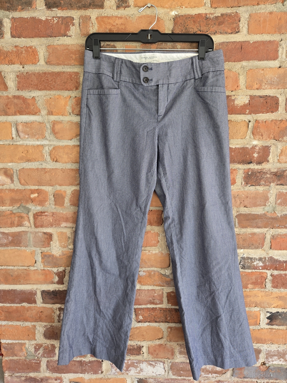 Banana Republic Women's Blue Straight-Leg Chinos